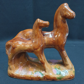 Лошадь с жеребенком, керамика. СССР
